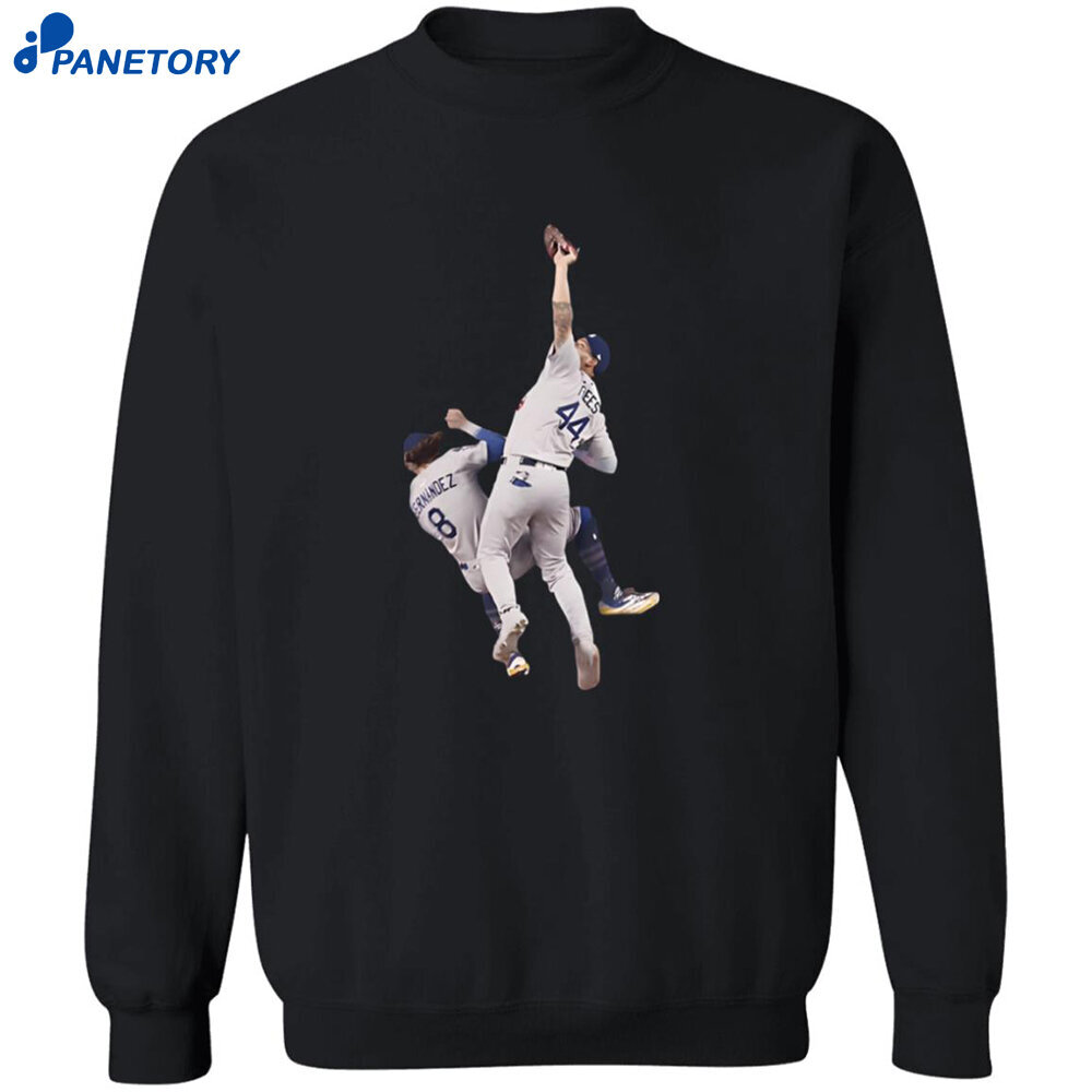 Andy Page Kike Hernandez Outfield Catch Shirt Andy Page Kike Hernandez Outfield Catch Shirt