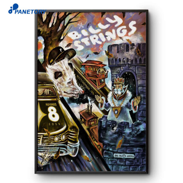 Billy Strings Ppg Paints Arena Pittsburgh Pa November 8 2025 Poster