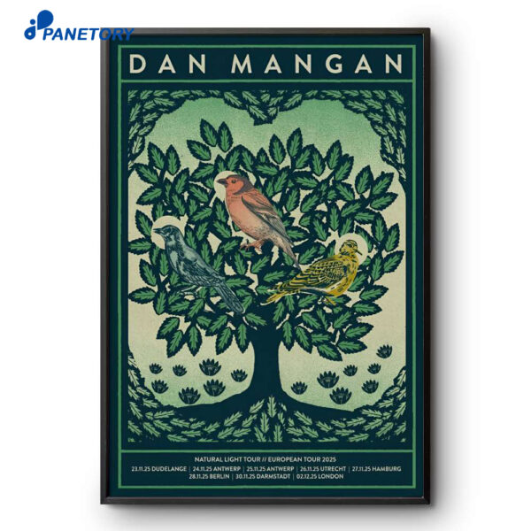 Dan Mangan Natural Light Tour EU 2025 Poster