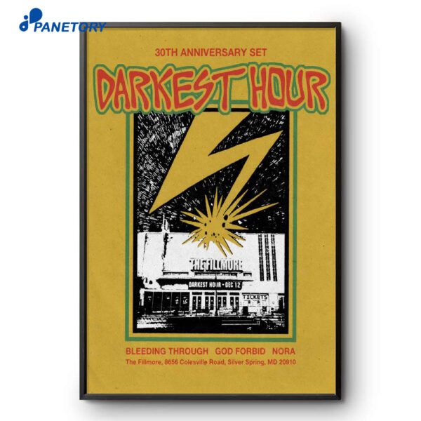 Darkest Hour The Fillmore Silver Spring MD Dec 12 2025 Poster