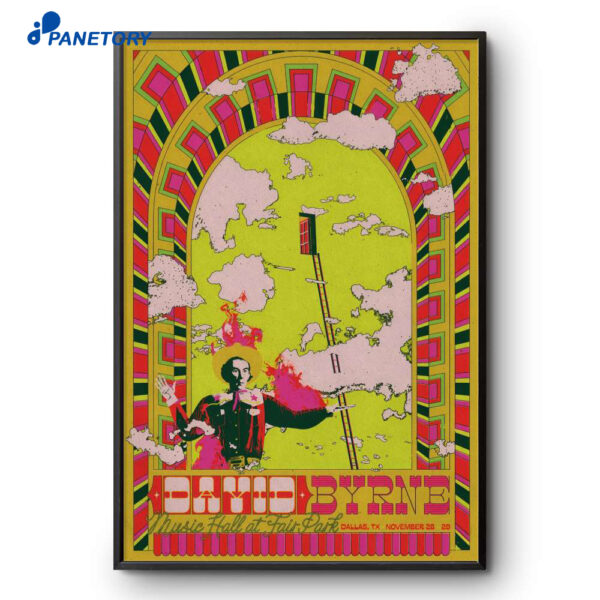 David Byrne Music Hall Fair Park Dallas TX Nov 28 2025 Poster