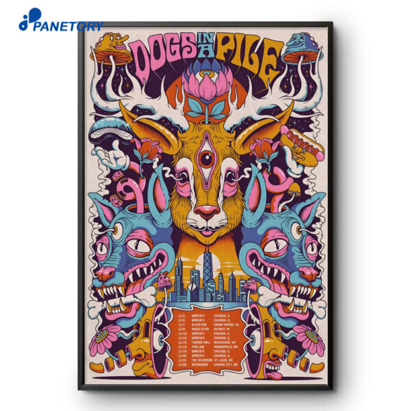 Dogs In A Pile Nov 2025 Tour Poster