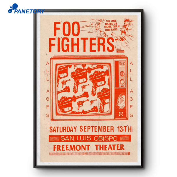Foo Fighters Fremont Theater Sep 13 2025 Poster
