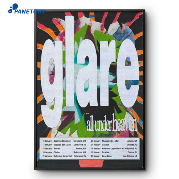 Glare January 2026 Tour Poster