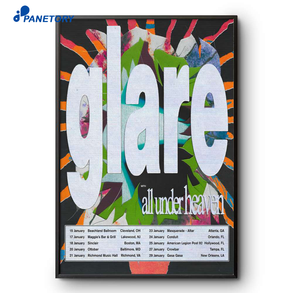 Glare January 2026 Tour Poster 2 Glare January 2026 Tour Poster