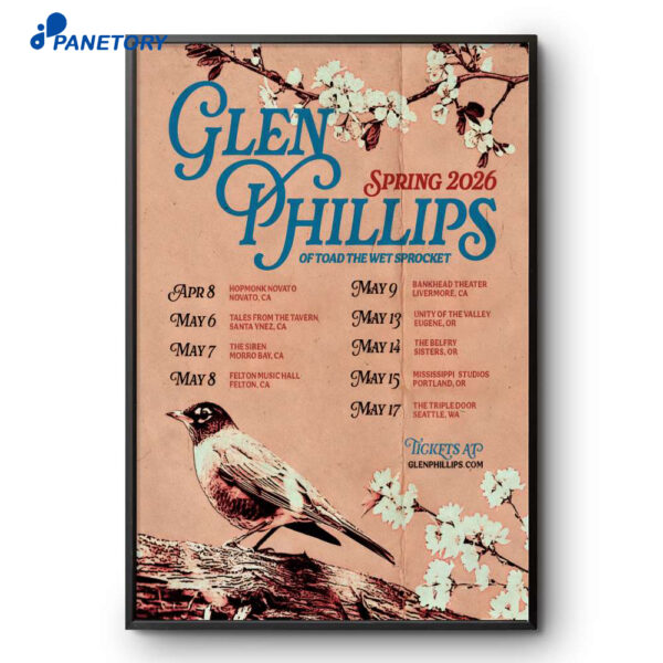 Glen Phillips Spring Tour 2026 Poster