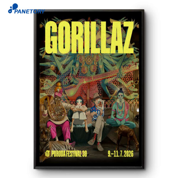 Gorillaz Pohoda Festival Jul 9-11 2026 Poster