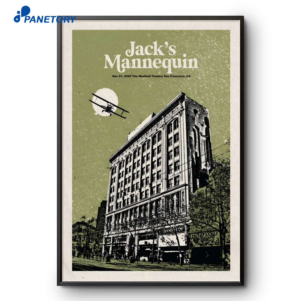 Jack'S Mannequin The Warfield San Francisco Ca Nov 21 2025 Poster 2 Jack'S Mannequin The Warfield San Francisco Ca Nov 21 2025 Poster