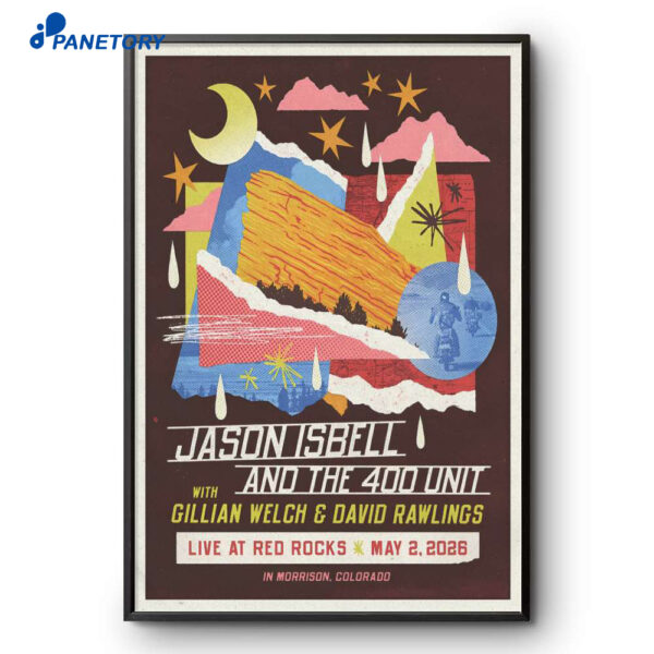 Jason Isbell And The 400 Unit Red Rocks Amphitheatre May 2 2026 Poster