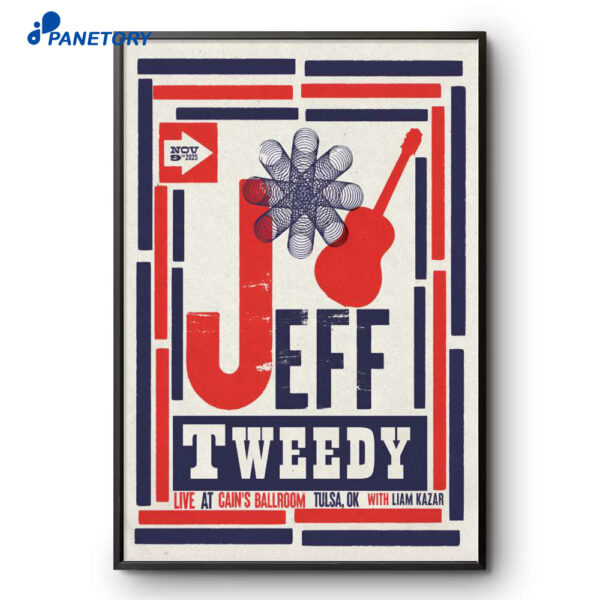 Jeff Tweedy Tour Tulsa OK Nov 9 2025 Poster