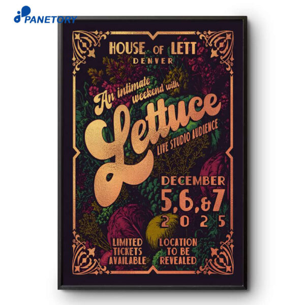 Lettuce House Of Lett Show Dec 2025 Poster