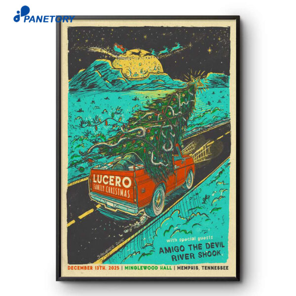Lucero Xmas Show Memphis TN Dec 13 2025 Poster