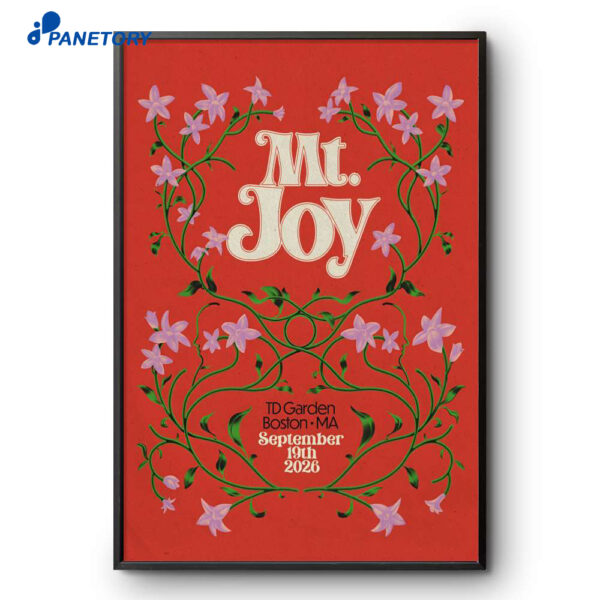 Mt. Joy TD Garden Boston MA Sept 19 2026 Poster