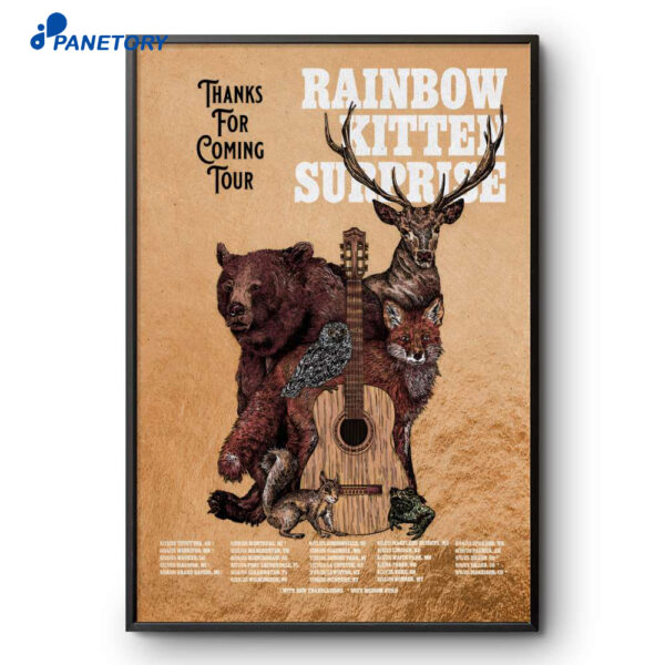 Rainbow Kitten Surprise Thanks For Coming Tour 2025 Poster