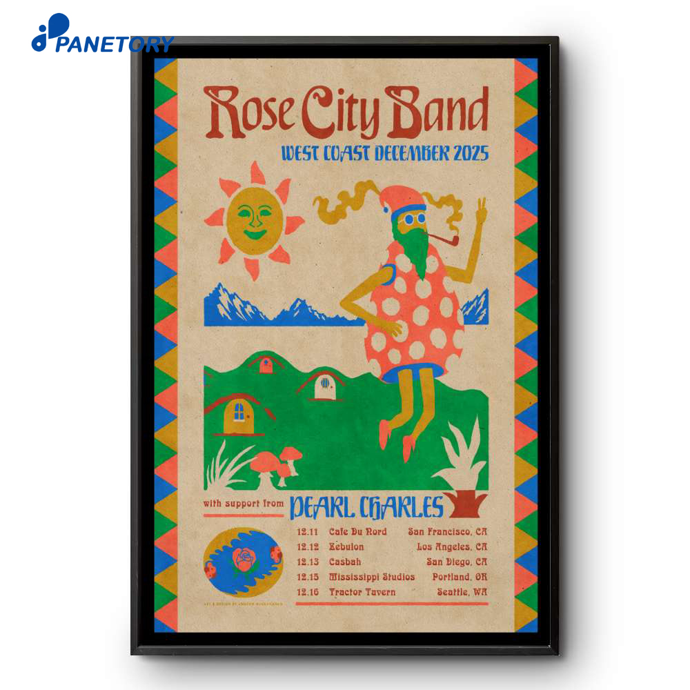 Rose City Band West Coast Dec 2025 Tour Poster 2 Rose City Band West Coast Dec 2025 Tour Poster