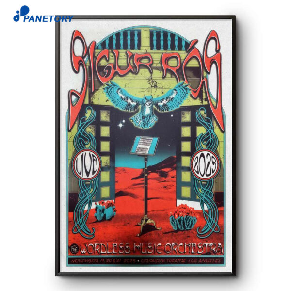 Sigur Ros Orpheum Theatre Los Angeles CA Nov 19-21 2025 Poster