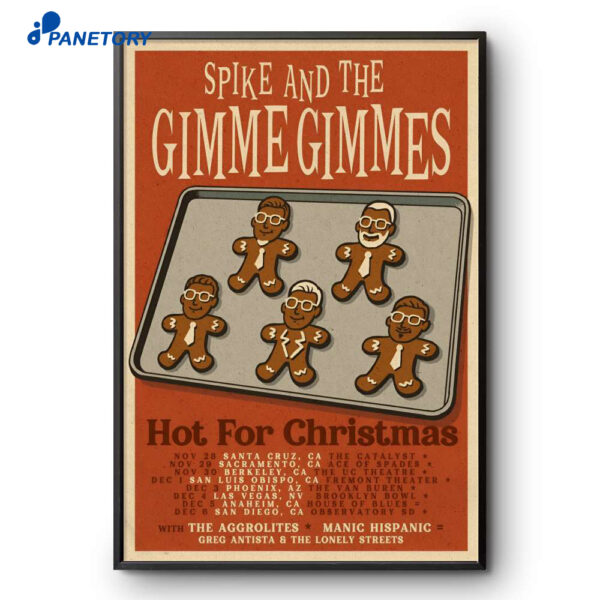 Spike And The Gimme Gimmes Hot For Christmas 2025 Tour Poster