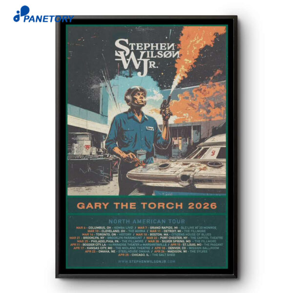 Stephen Wilson JR. Gary The Torch 2026 North American Tour Poster