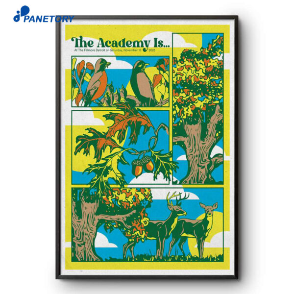 The Academy Is Detroit MI Nov 15 2025 Poster