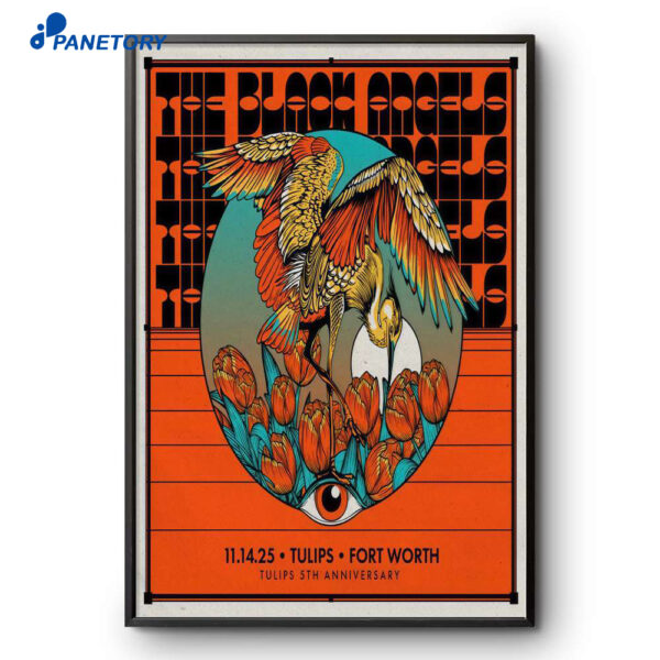 The Black Angels Tulips Ftw Fort Worth TX Nov 14 2025 Poster