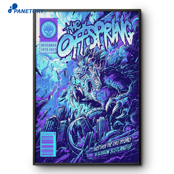 The Offspring Glasgow Scotland Nov 18 2025 Poster