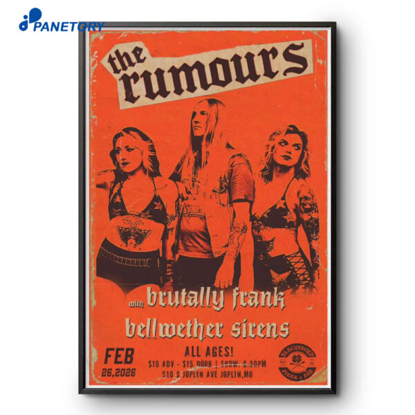 The Rumours Blackthorn Pizza And Pub Joplin MO Feb 26 2026 Poster
