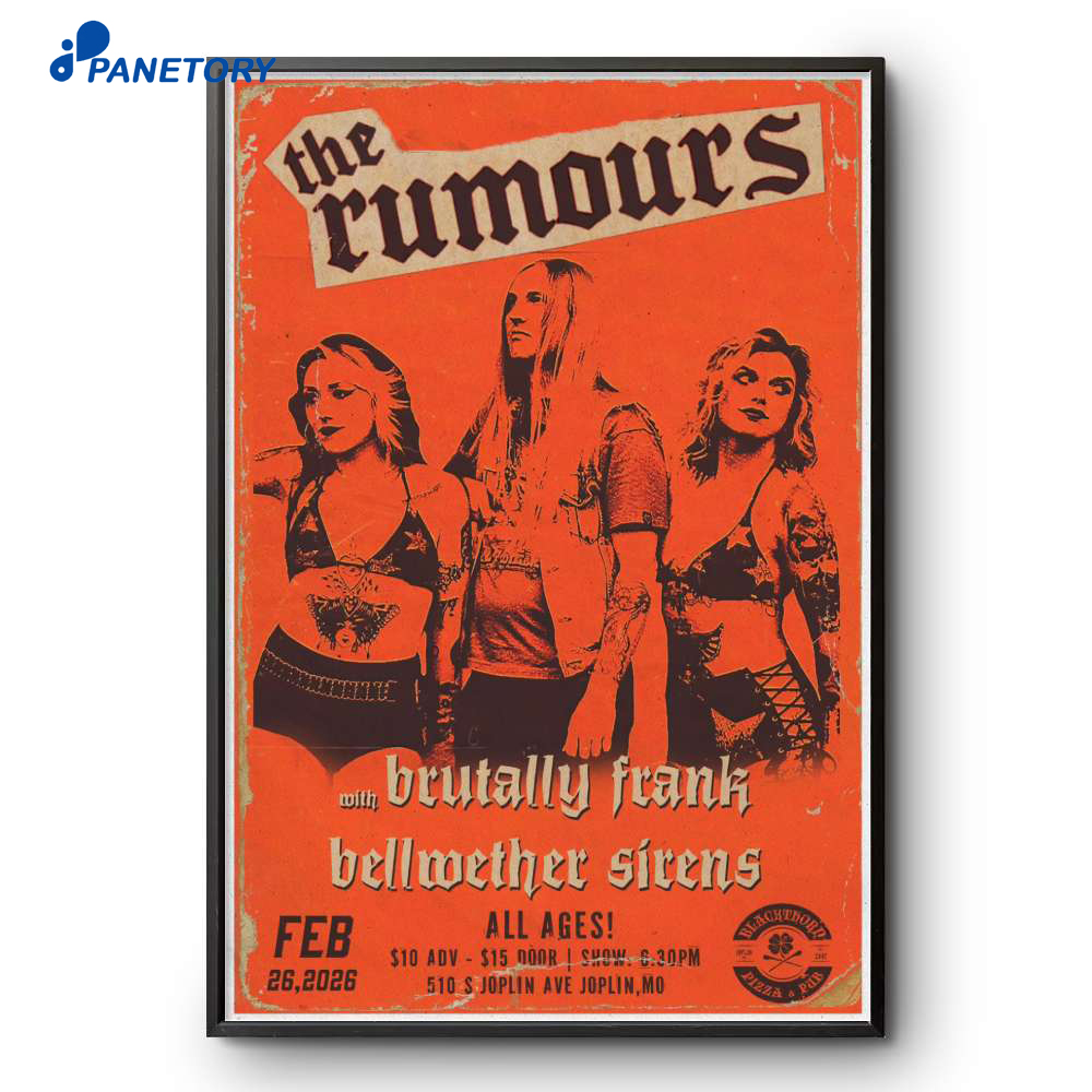 The Rumours Blackthorn Pizza And Pub Joplin Mo Feb 26 2026 Poster 2 The Rumours Blackthorn Pizza And Pub Joplin Mo Feb 26 2026 Poster