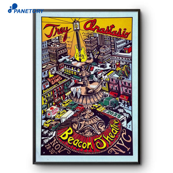 Trey Anastasio Band New York NY Nov 28 2025 Poster