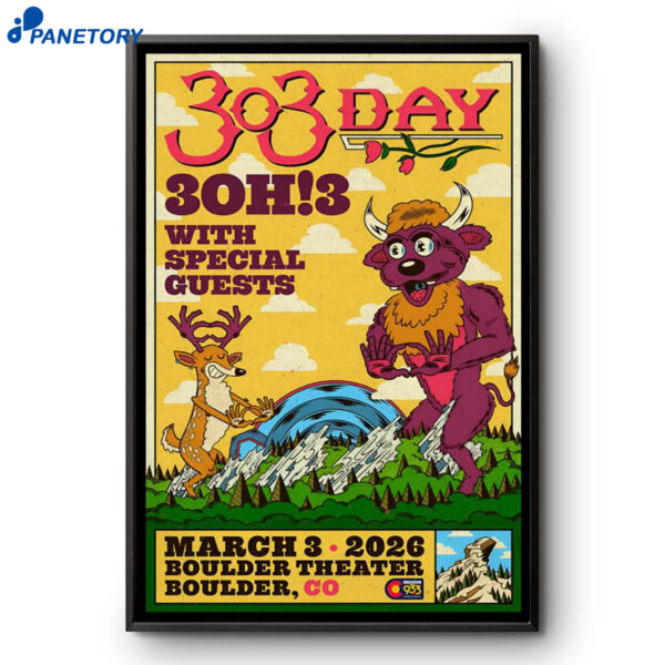 3OH3 Boulder CO Mar 3 2026 Poster