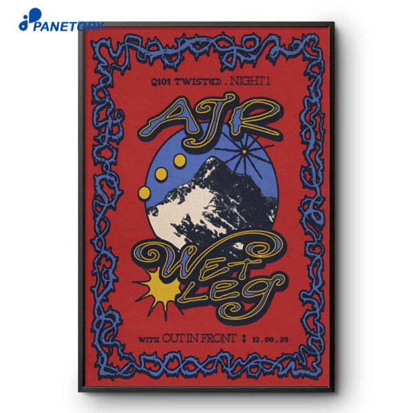 AJR With Wet Leg And Out Front Chicago IL Dec 9 2025 Poster