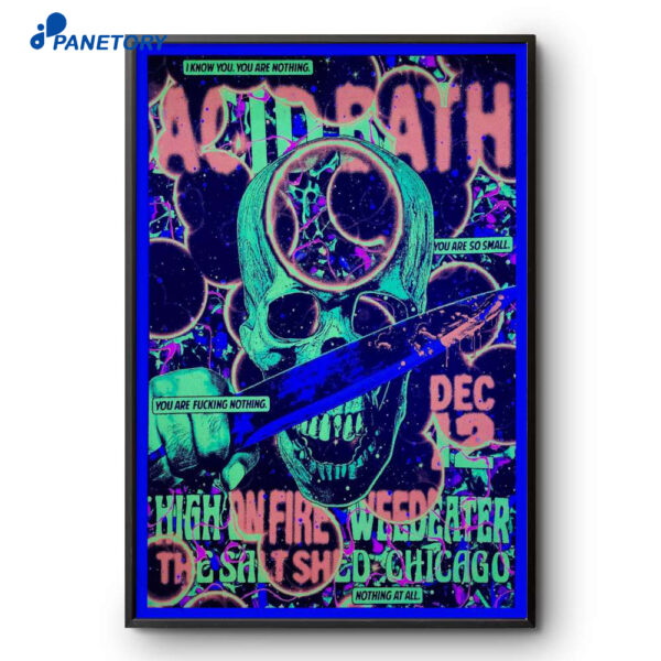 Acid Bath Salt Shed Poster Dec 12 2025 Poster