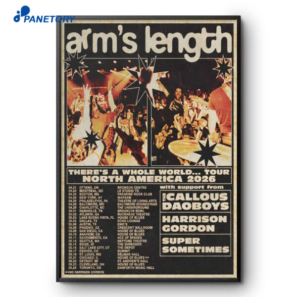 Arm’s Length Tour North America 2026 Poster