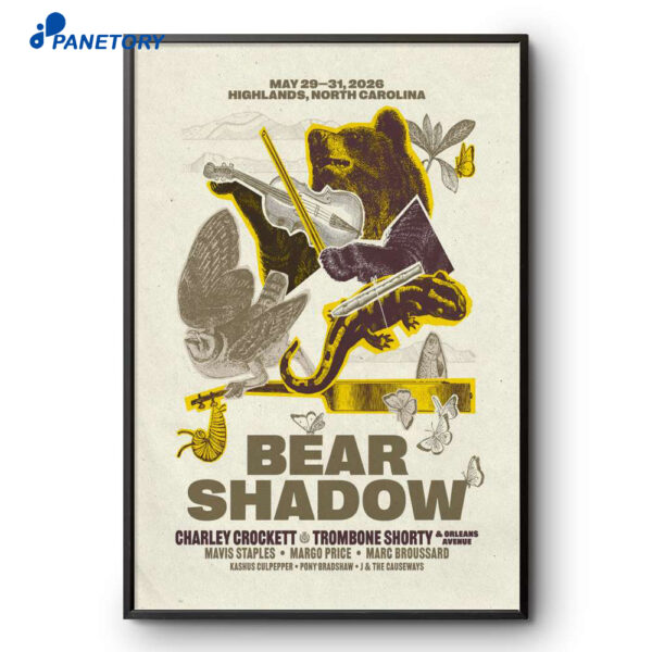 Bear Shadow Festival Highlands NC May 29 - 31 2026 Poster