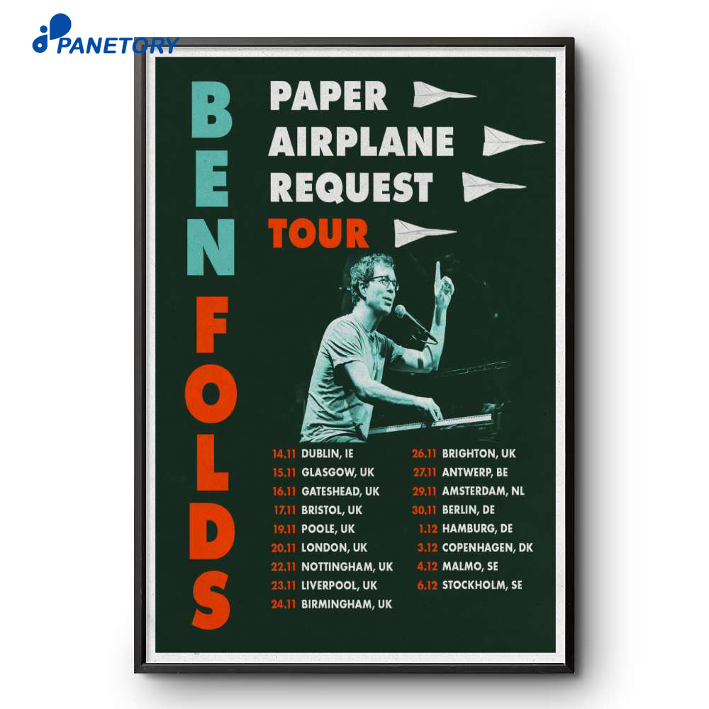 Ben Folds Paper Airplane Request Tour 2025 Poster 2 Ben Folds Paper Airplane Request Tour 2025 Poster