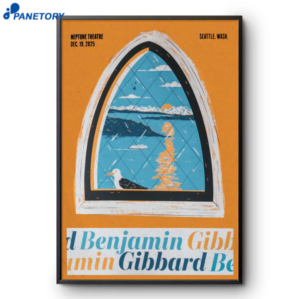 Benjamin Gibbard Seattle Wash Dec 19 2025 Poster