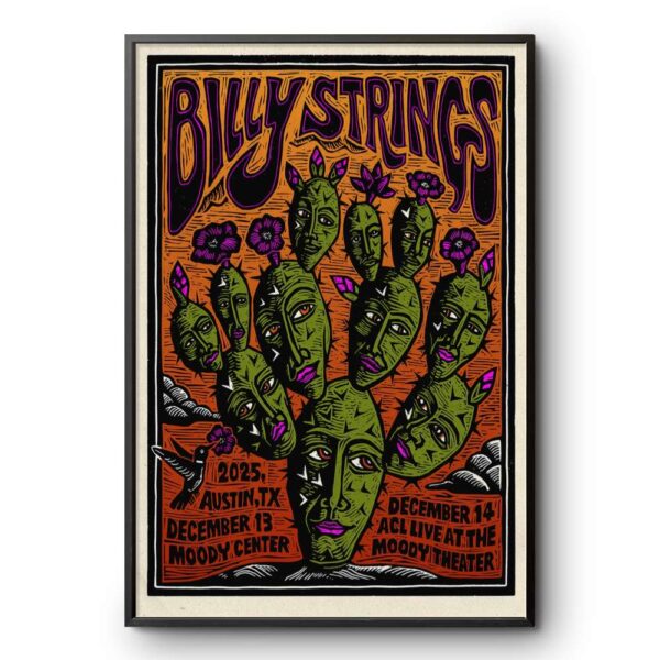 Billy Strings Austin TX Dec 13-14 2025 Poster