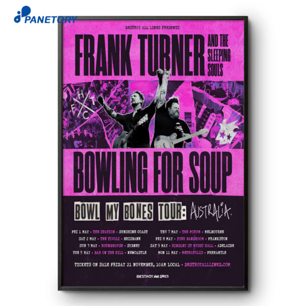 Bowling For Soup Bowl My Bones Australia Shows 2026 Poster