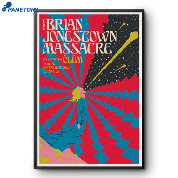 Brian Jonestown Massacre Ventura Music Hall Ventura CA Mar 4 2026 Poster