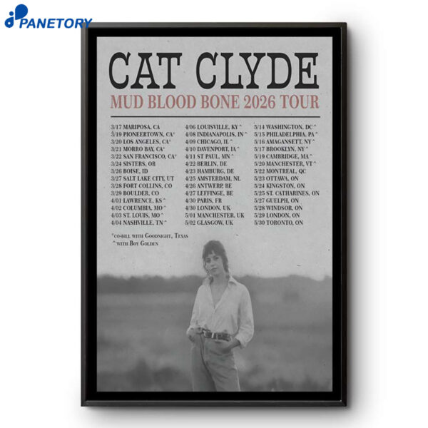 Cat Clyde Mud Blood Bone Tour 26 Poster