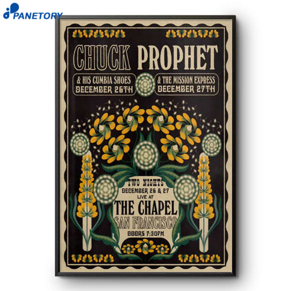 Chuck Prophet The Chapel San Francisco CA Dec 26-27 2025 Poster