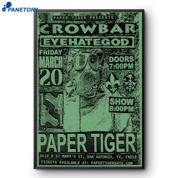 Crowbar Event San Antonio TX Mar 20 2026 Poster