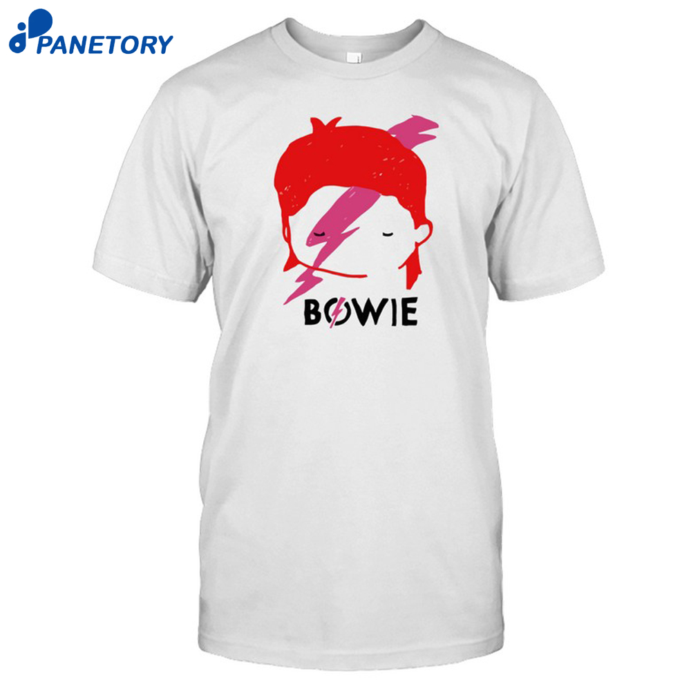David Bowie Aladdin Sane Lightning Bolt Sketch Shirt 8 David Bowie Aladdin Sane Lightning Bolt Sketch Shirt