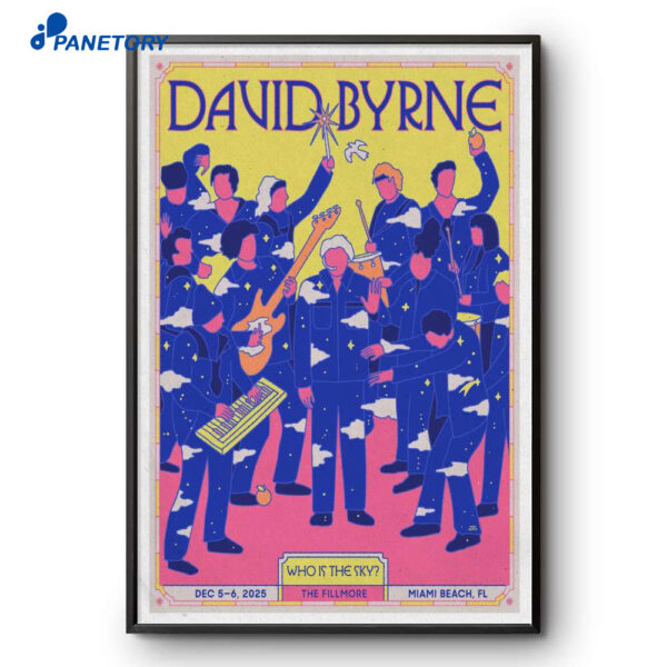 David Byrne The Fillmore Miami Beach Dec 5 - 6 2025 Poster