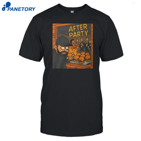 Dax Harwood Wearing After Party Burger Shirt
