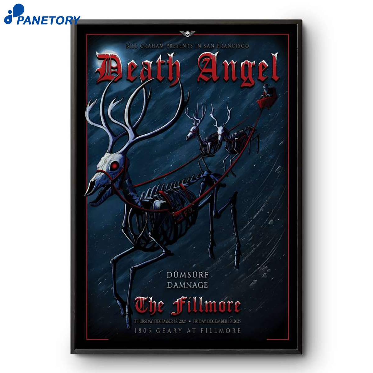 Death Angel The Fillmore San Francisco Ca Dec 18 2025 Poster 2 Death Angel The Fillmore San Francisco Ca Dec 18 2025 Poster
