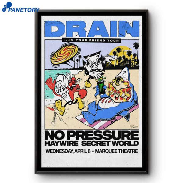 Drain Marquee Theatre Tempe AZ Apr 8 2026 Poster