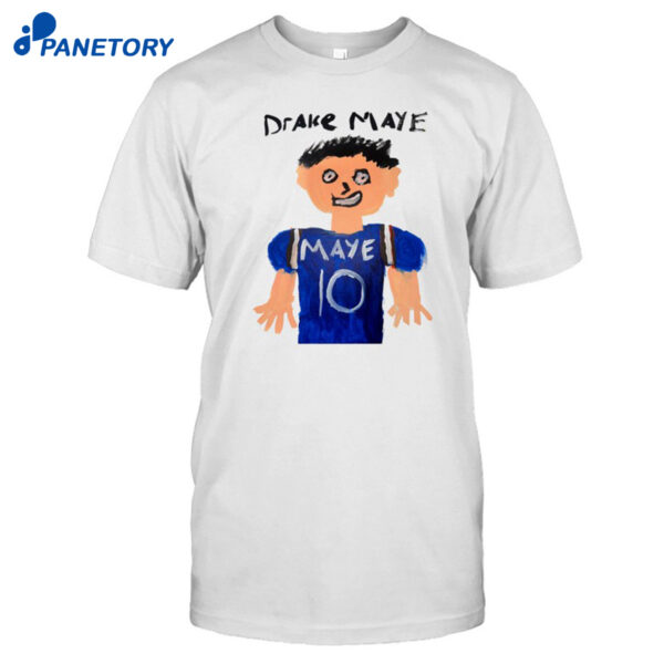 Drake Maye Painting White Shirt