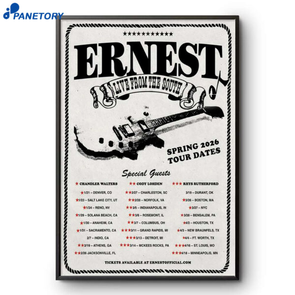 ERNEST Spring Tour 2026 Poster