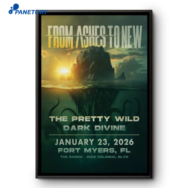 From Ashes To New The Ranch Concert Hall And Saloon Fort Myers FL jan 23 2026 Poster