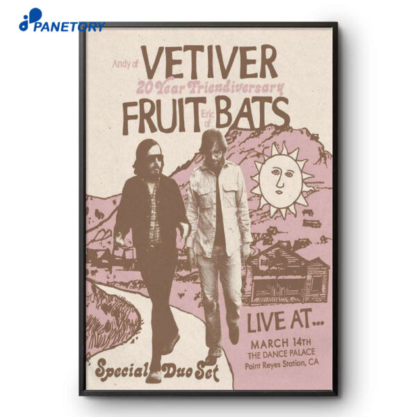 Fruit Bats And Vetiver Point Reyes CA Mar 14 2026 Poster